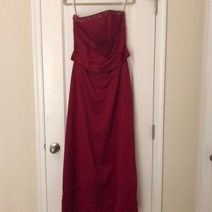 Private Collection Red strapless dress
